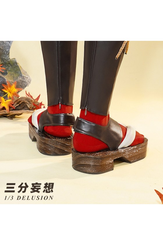 1/3 Delusion Genshin Impact Kaedehara Kazuha Japanese Geta Sandals Cosplay Shoes